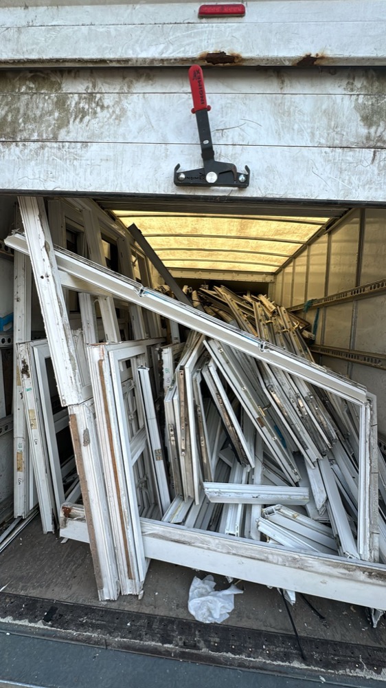 Bulk uPVC scrap collection van at our Rotherham hub serving South Yorkshire